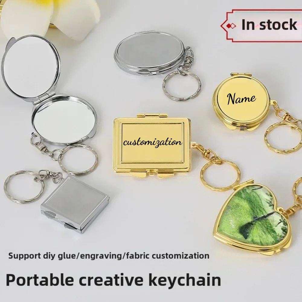 Initial Ring Custom - Porte-clés miroir en métal et acier