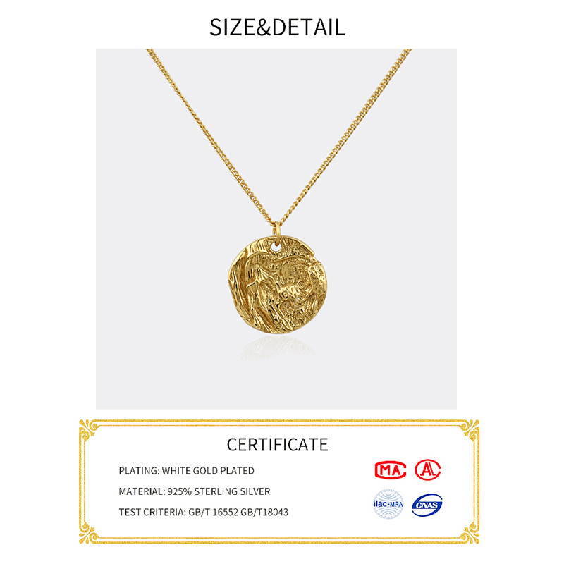 BFCLUB-Collier Rond en Argent  - Birth Flower Necklace avis et prix