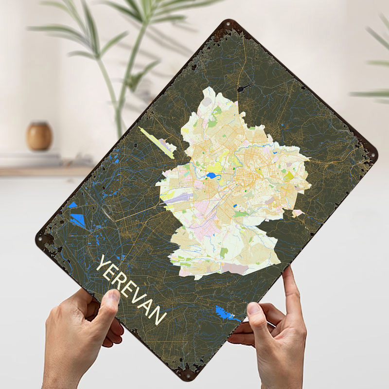 Affiche en tôle Carte de la vi - Custom Map Poster avis et prix