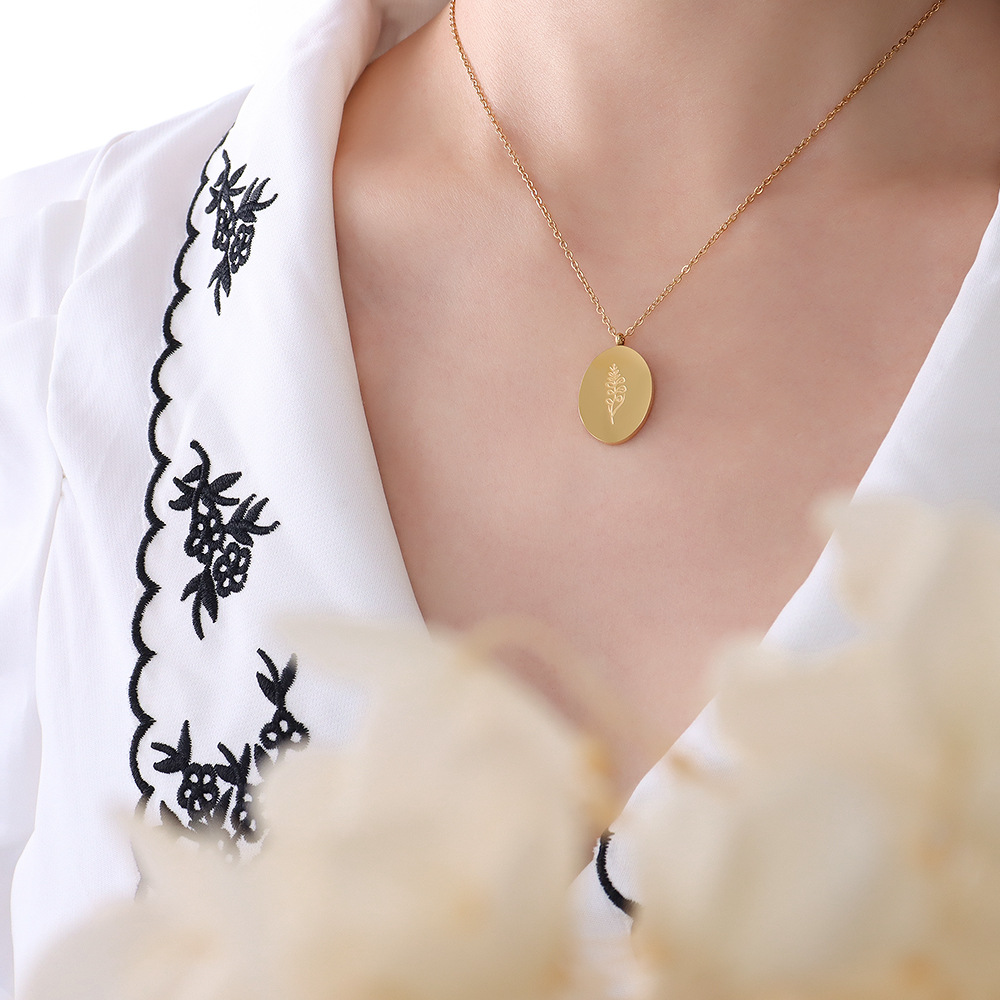 Ins-Collier Pendentif Fleur Gr - Birth Flower Necklace avis et prix